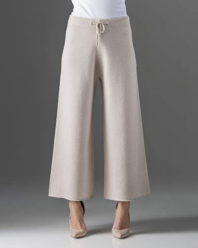 Pantalone donna palazzo in lana cashmere
